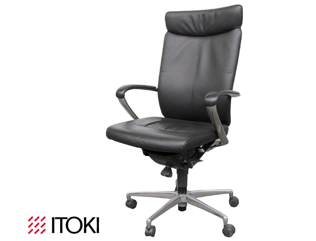 SALE】中古 イトーキ プレクサスチェア 皮革張 ブラック 定33万 | 中古 