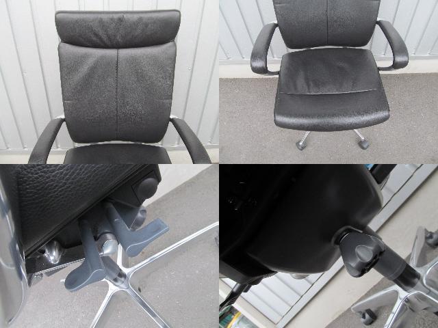 SALE】中古 イトーキ プレクサスチェア 皮革張 ブラック 定33万 | 中古 